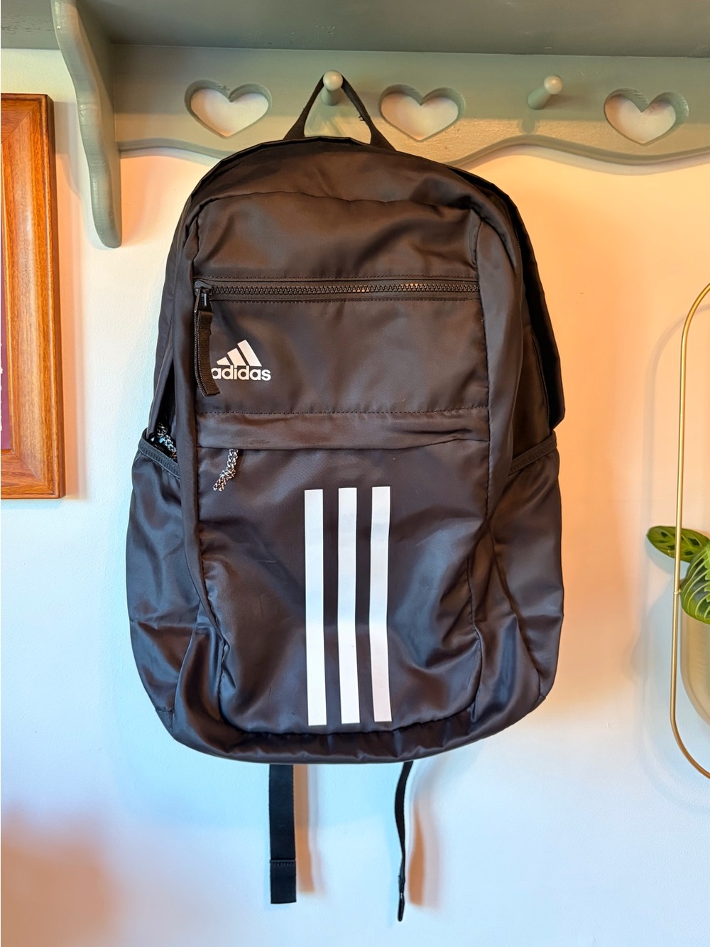 Adidas Black League 3-Stripes Backpack